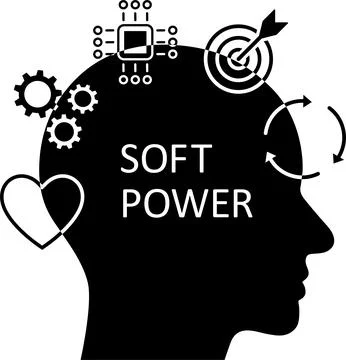 Soft power head Illustrazione stock
