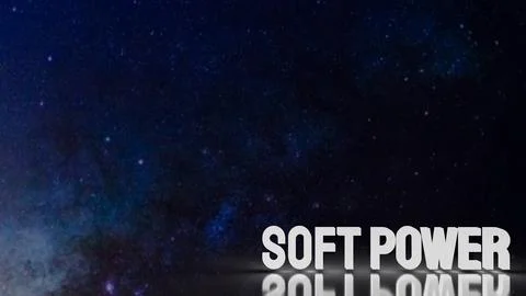 The soft power text for ntity to influence others concept 3d rendering Stock Illustration