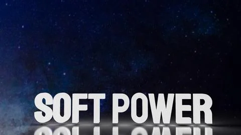 The soft power text for ntity to influence others concept 3d rendering Stock Photos