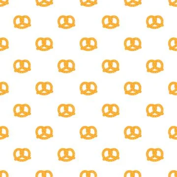 Soft pretzel pattern seamless vector イラスト素材