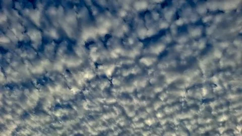 Soft puffy altocumulus cloud sky texture background Stock Photos