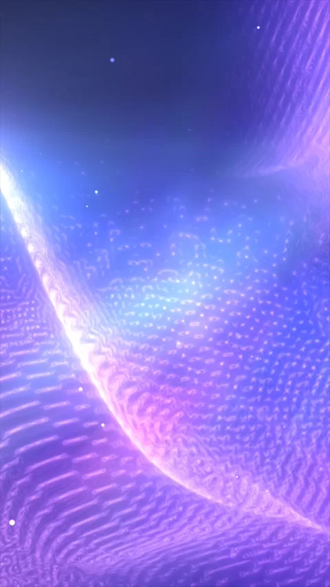 Soft purple and blue abstract wave surface with glowing dots, creating a ca.. Stock Footage 323870437