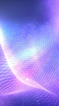Soft purple and blue abstract wave surface with glowing dots, creating a calm Stock Illustration