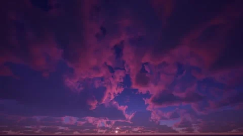 Soft Purple Clouds: A dreamscape with delicate hues and whimsical shapes, a Stock Footage 315470166