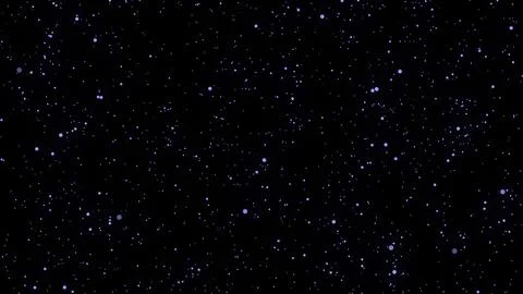 Soft purple light particles and tiny dots floating against deep black void,.. Stock Illustration