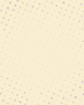 Soft purple outlined circles are dispersed over a pale yellow surface, form.. Ilustração Stock