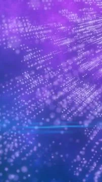 Soft purple particle clouds drifting in a dreamy digital atmosphere with glow Stock Illustration