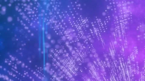 Soft purple particle clouds drifting in a dreamy digital atmosphere Stock Illustration