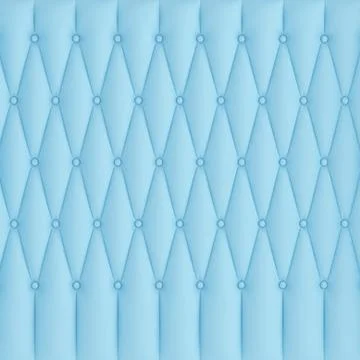 Soft quilted leather blue background panel with a triangular ornament. 3d Ilustração Stock