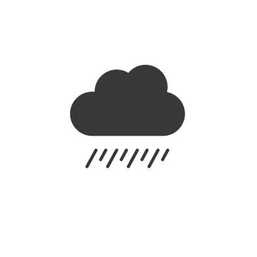 Soft rain and cloud. Icon. Weather glyph vector illustration Stock Illustration