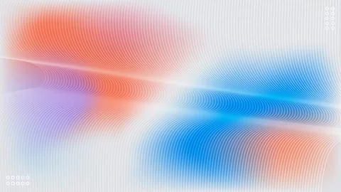 Soft Rainbow Glow with Multicolor Wavy Lines Abstract Gradient Background. .. Stock Illustration