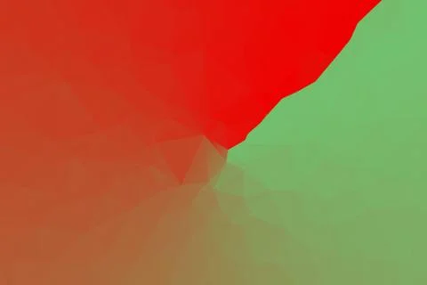 Soft Red &amp; Green Abstract Low Poly Geometric Gradient Polygonal Background Stock Illustration