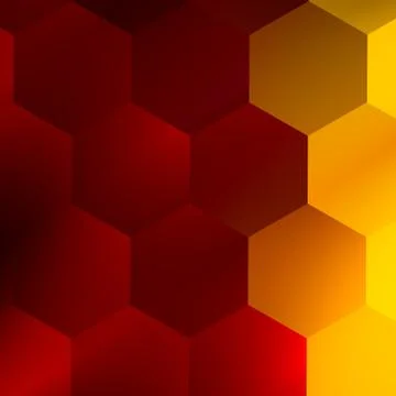 Soft Red Yellow Hexagons. Modern Abstract Background. Elegant Art Illustration. Stock Illustration
