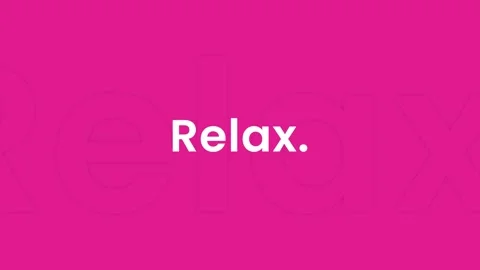 Soft “Relax” text animation floating gently on a smooth pink background Stock Footage 318671547