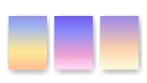 Soft, relaxed vertical gradients background set Stock-Illustration