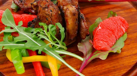 Soft ribs served 動画素材 22825495