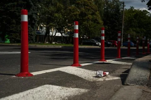 Soft Road Post, Parking Road Post Stock Photos