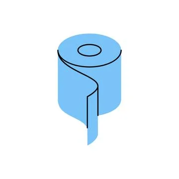 Soft roll. Kitchen towel roll. Vector illustration Stock Illustration