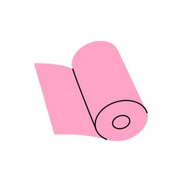 Soft roll. Kitchen towel roll. Vector illustration Stock Illustration