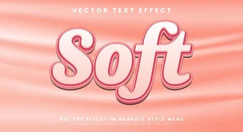 Soft rose luxury 3d editable text effect Stock Illustration