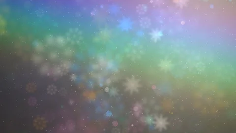 Soft, rotating colorful gradient with delicate bokeh shapes and sparkling Stock Footage 341844149