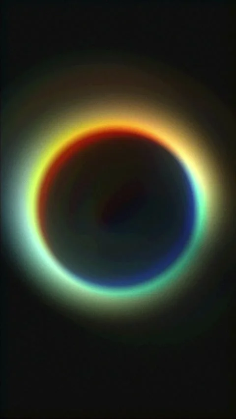  Soft Rotating Rainbow Prism Ring with Chromatic Aberration Stock Footage 340453070