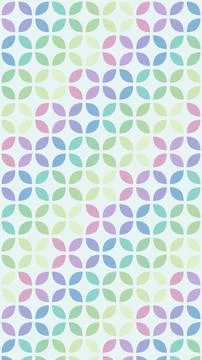 Soft rounded leaf motifs form a rhythmic repeating arrangement in gentle co.. Stock Illustration
