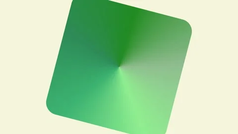 A soft rounded square shape with a smooth radial green color gradient Video stock 335117668