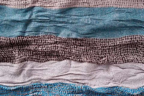 Soft scarf fabric with stripe pattern Stock Photos