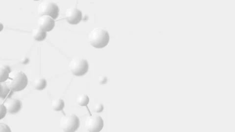 Soft Science Background, Spheres with Links Fly Up and Burst Video stock 140683647