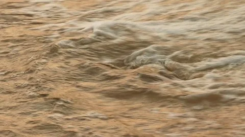 Soft sea waves rushing at the sunset Stock Footage 82241541