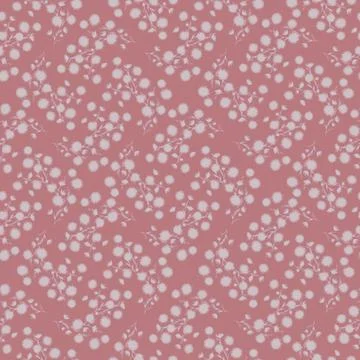 Soft seamless pattern with delicate white flowers on pink background. Gentle Stock-Illustration
