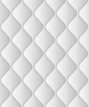 Soft seamless pattern with waves in white. EPS 10 vector Illustrazione stock