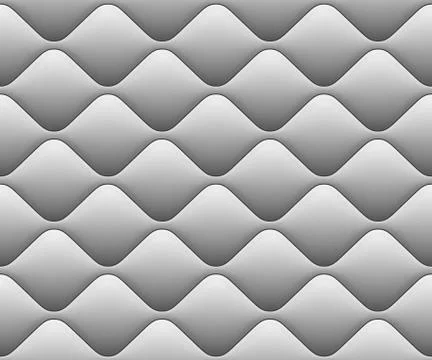 Soft seamless pattern with waves in white. EPS 10 vector Illustrazione stock