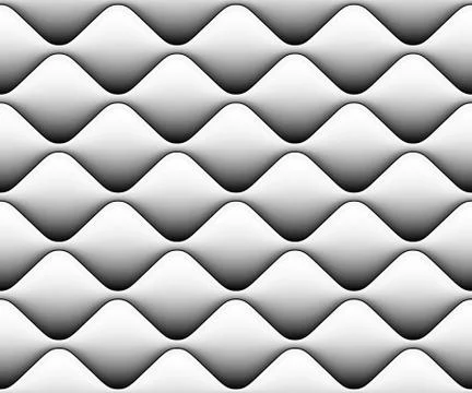 Soft seamless pattern with waves in white. EPS 10 vector 스톡 일러스트