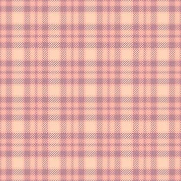 A soft, seamless vector plaid pattern featuring a delicate pink and peach col Stock Illustration