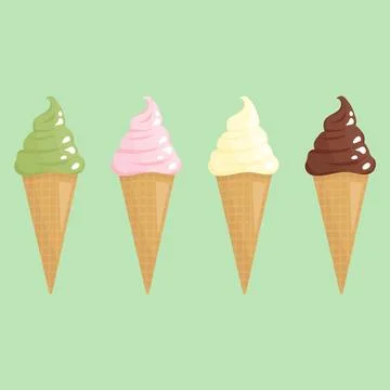 Soft serve dessert Stock Illustration