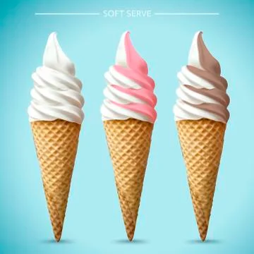 Soft serve element Illustrazione stock
