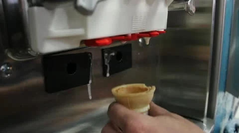 Soft serve Ice cream cone Video stock 11690551