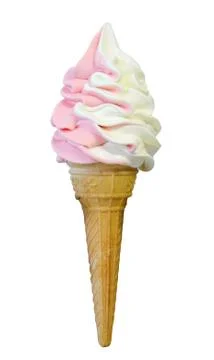 Soft serve ice cream cone 스톡 사진
