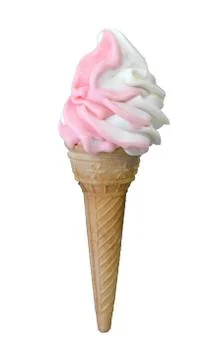 Soft serve ice cream cone Fotos Stock