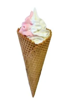 Soft serve ice cream cone 库存照片