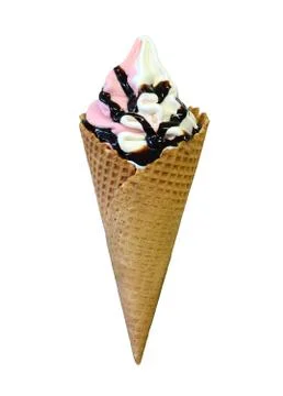 Soft serve ice cream cone 스톡 사진