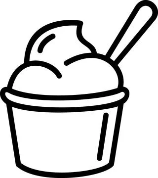 Soft Serve Ice Cream Cup Icon Stock Illustration
