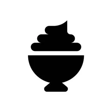 Soft serve vector illustration, Sweets solid style icon イラスト素材