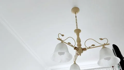 Soft Shadow Above: Beige Fixture Framed in Ambient Light 스톡 동영상 312866598