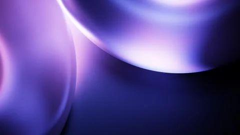 Soft shadow gradient background with glossy rounded abstract forms. Stock Illustration