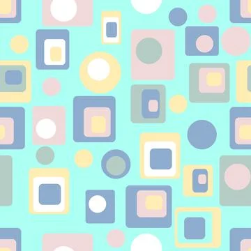 Soft shapes In Pastel Shades Pattern Stock Illustration