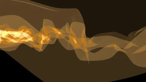 Soft silk smoke ribbon gentle flow waving digital simulation turbulent abstract Stock Illustration