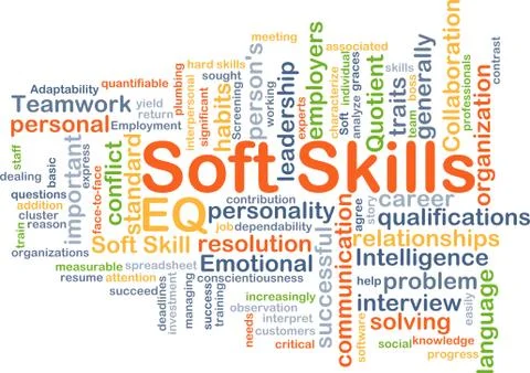 Soft skills background concept Stock Illustration